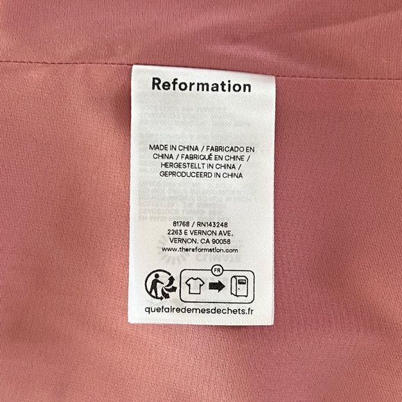 Reformation Lya Pink Silk Dress Size 4 - Picture 14 of 16